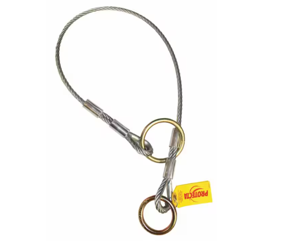 3M Protecta 2100193 Protecta Pass-Thru Cable Tie-Off Adapter Anchor, Galvanized Steel, 6 ft