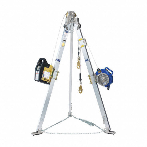 3M DBI-SALA 8301071 Confined Space Aluminum Tripod with Winch and 3-Way SRL Stainless Steel Cable