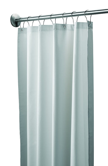 Bradley 9533-367200 Shower Curtain, Vinyl, White