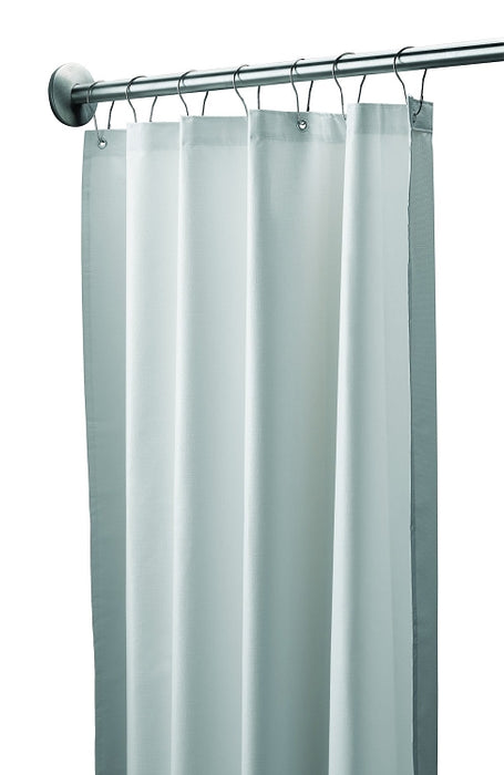 Bradley 9533-727200 Shower Curtain, Vinyl, White