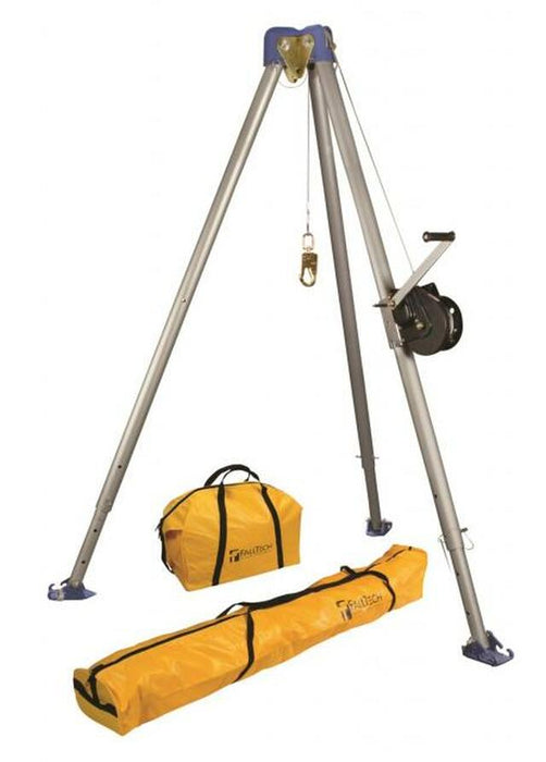 FallTech 7510 Aluminum 6-11' Tripod Kit with 120' Retrieval Winch