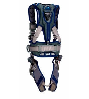3M DBI-SALA ExoFit STRATA Construction Style Positioning/Climbing Harness, Grey, Blue,