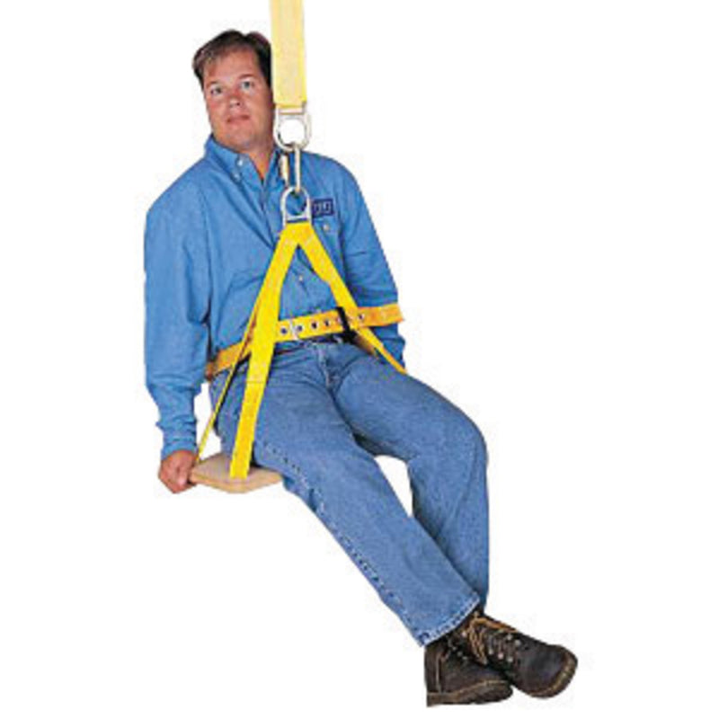 3M DBI SALA DBI/SALA 1001135 X-Large 1 3/4 Polyester Web Boatswain's Chair With Back D-ring, Tongue Buckle, Seat Cushion And 12 X 24 X 1 Rigid Board