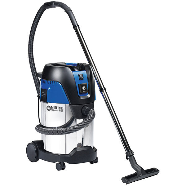 Nilfisk AERO 31-21 PC INOX HEPA 8 Gallon Stainless Steel Wet / Dry Vacuum 107419098, Wet/Dry Vacuums