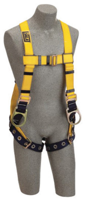 DBI/SALA 1102028 X-Large Delta Positioning Construction Style Harness With Back And Side D-Rings, Tongue Buckle Leg Strap And Loops For Belt