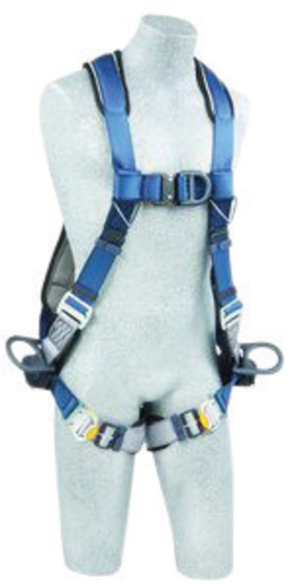 3M DBI SALA DBI/SALA 1102342 Large ExoFit Full Body/Vest Style Harness With PVC Coated Back, Side And Front D-Rring, Quick Connect Leg Strap Buckle