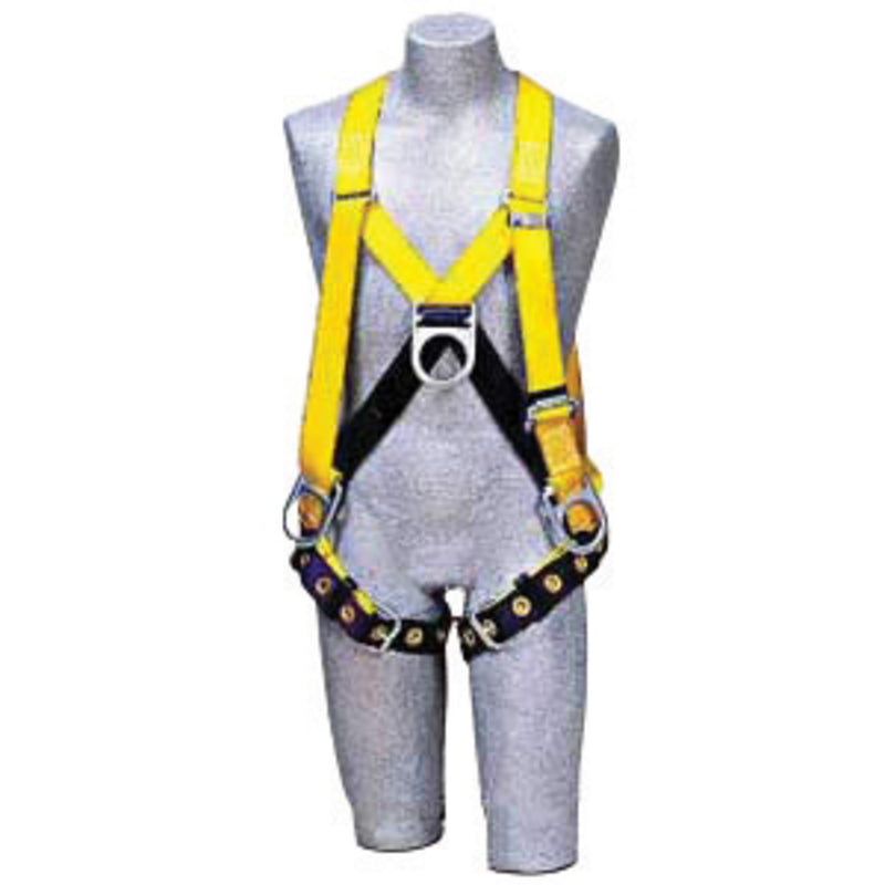 3M DBI SALA DBI/SALA 1102876 Medium Delta II Full Body/Step-In Style Harness With Stand Up Rear D-Ring, Side, Front D-Rings And Tongue Buckle Leg