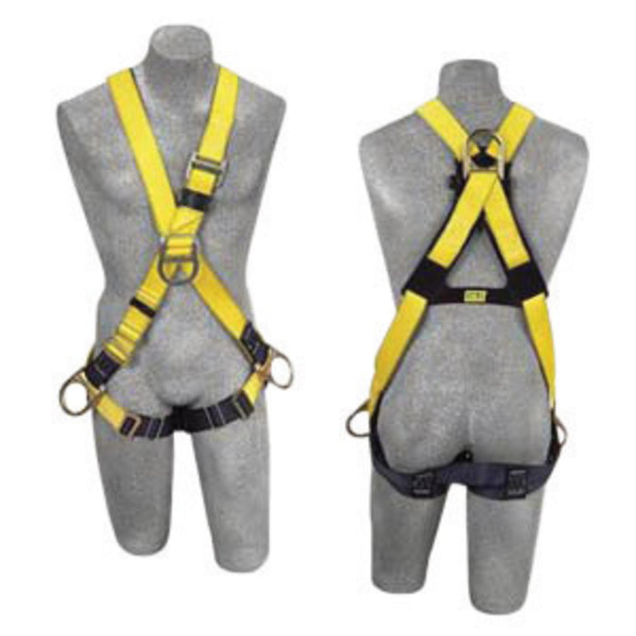 DBI/SALA 1103270 Universal Delta No-Tangle Cross Over/Full Body Style Harness With Back, Front And Side D-Ring, Pass-Thru Leg Strap Buckle And Comfort Padding