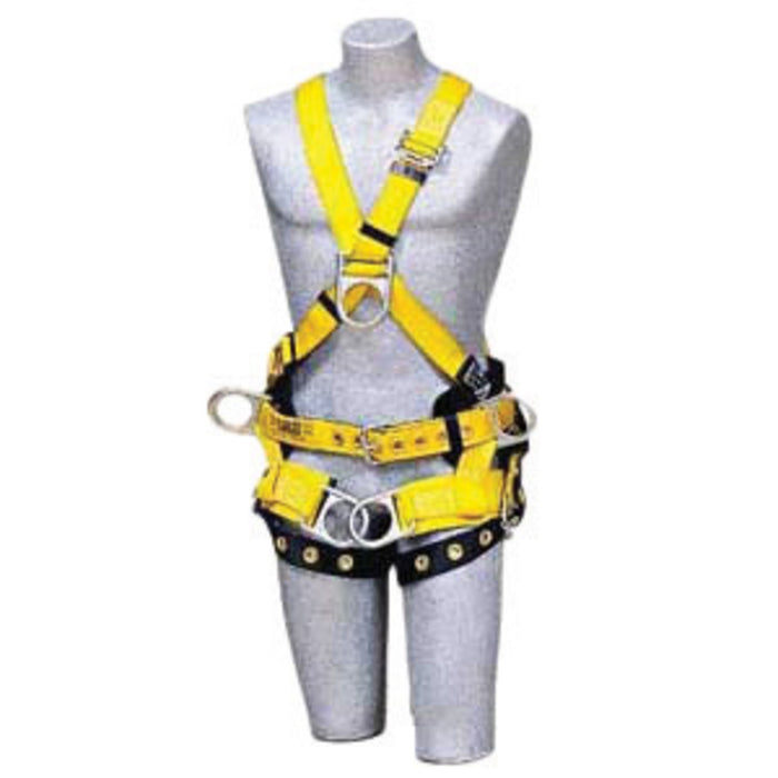 DBI/SALA 1103351 Medium Delta II No-Tangle Cross Over Style Harness With Back And Front D-Ring, Tongue Leg Strap Buckle And Comfort Padding, Seat Sling With Positioning D-Ring And Tool/Pouch D-Ring