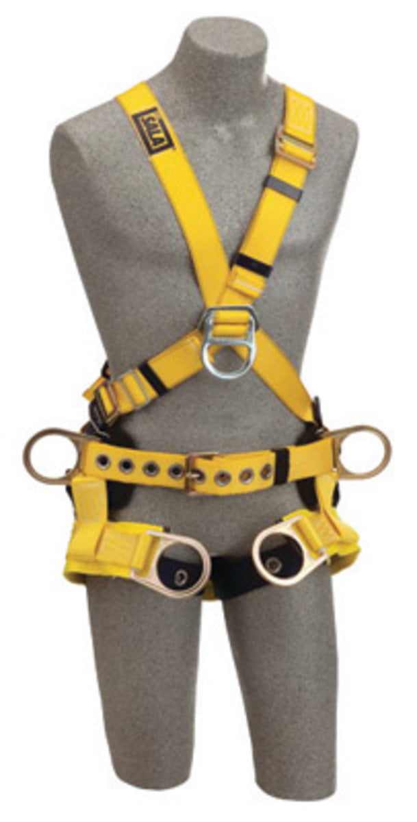 3M DBI SALA DBI/SALA 1103352 X-Large Delta Tower Climbing Cross Over Style Harness With Back, Front And Side D-Rings, Tongue Buckle Leg Strap, Belt