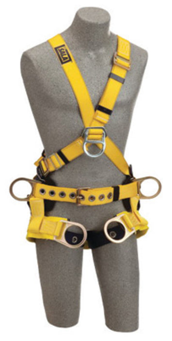 DBI/SALA 1103352 X-Large Delta Tower Climbing Cross Over Style Harness With Back, Front And Side D-Rings, Tongue Buckle Leg Strap, Belt With Pad And Seat Sling With Positioning D-Rings