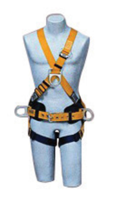 DBI/SALA 1105375 Universal Delta Cross Over Style Harness With Back And Front D-Rings, Pass-Through Legs &amp; Non-Conductive PVC Coated Hardware
