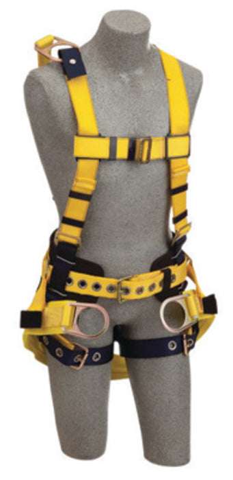 DBI/SALA 1106015 Medium Delta No-Tangle Full Body/Vest Style Harness With Back And Shoulder Retrieval D-Ring And Tongue Leg Strap Buckle