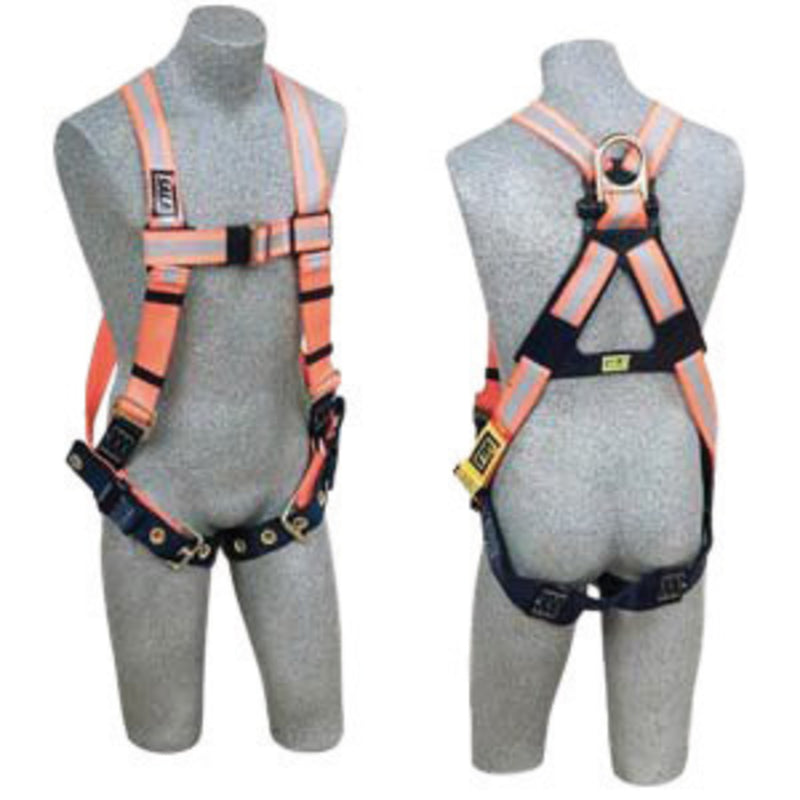 3M DBI SALA DBI/SALA 1106201 Universal Delta II No-Tangle Full Body Style Harness With Back D-Ring, Pass-Thru Chest And Tongue Leg Strap Buckle And