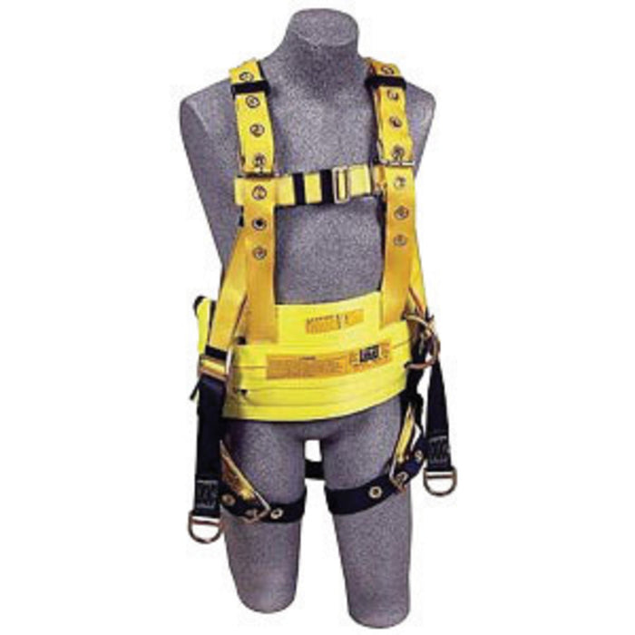DBI/SALA 1106304 Small Delta II Oil Style Harness With Back And Lifting D-Rings, Floating D-Ring, Tongue Buckle Leg Strap, Belt With Hip Pad, And 18 Dorsal Extension