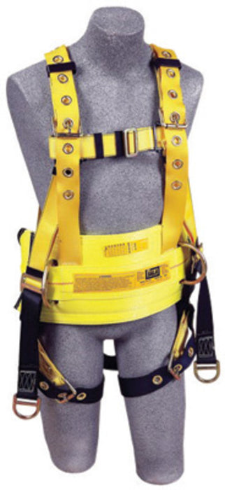 DBI/SALA 1106353 Large Delta Derrick No-Tangle Full Body/Vest Style Harness With Back And Lifting D-Ring, Tongue Leg Strap Buckle And Connection For 1003222 Derrick Belt