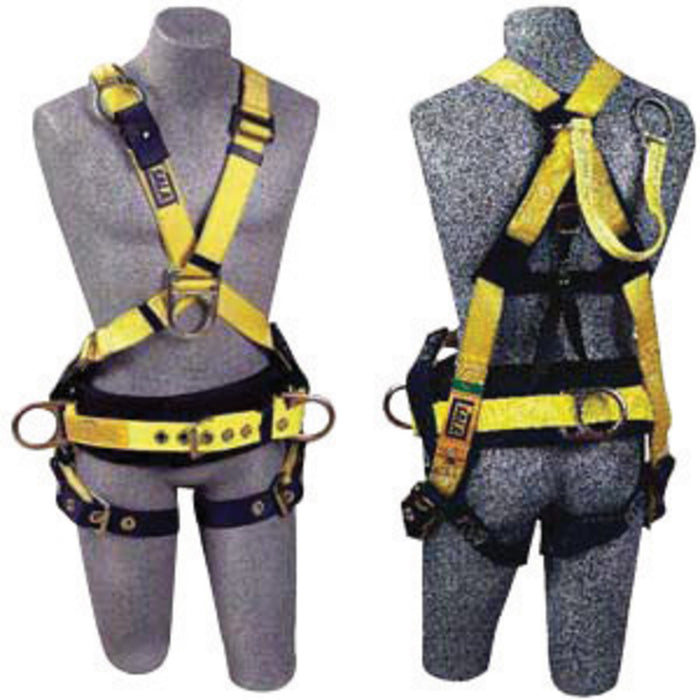 DBI/SALA 1106375 Large Delta II Positioning Construction/Cross Over Style Harness With 18 Back D-Ring Extension, Front And Side D-Rings, Pass-Thru Buckle Leg Strap And Body Belt With Foam Back Pad