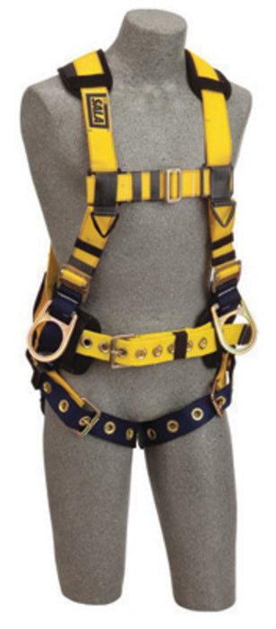 DBI/SALA 1106408 X-Large ExoFit No-Tangle Full Body/Vest/Iron Worker Style Harness With Back And Side D-Ring, Tongue Leg Strap Buckle, Belt With Adjustable Support Strap And Pad, Shoulder Pad And Reinforced Seat Strap