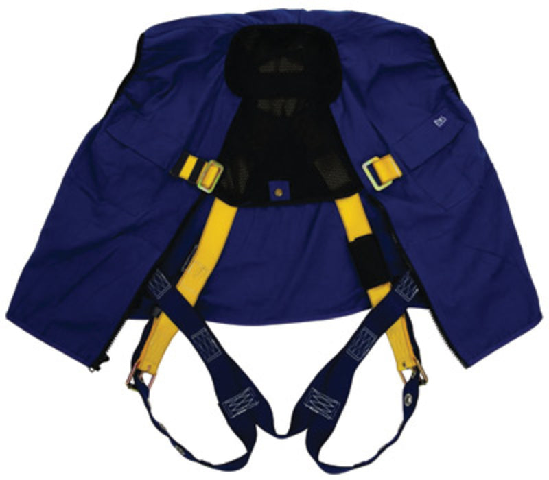 3M DBI SALA DBI/SALA 1107421 X-Large Delta Hi-Viz Yellow No-Tangle Full Body/Workvest Style Harness With Back D-Ring, Tongue Leg Strap Buckle And