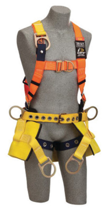 DBI/SALA 1108100 Large Delta II Bosun Chair Harness With Back, Front And Side D-Rings, 18 Extension, Tongue Buckle Leg Strap, Belt With Pad And Seat Sling With Positioning D-Rings
