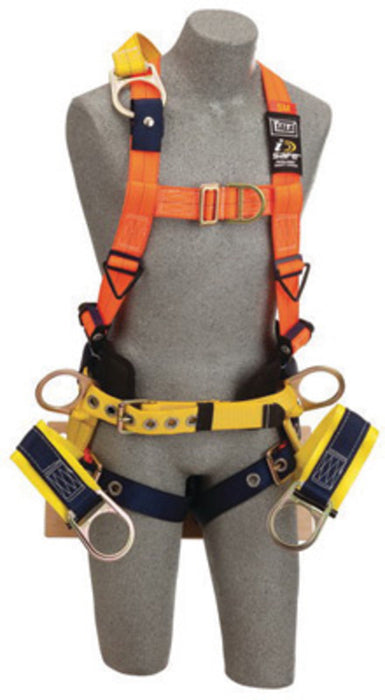DBI/SALA 1108125 Large Delta No-Tangle Full Body/Vest Style Harness With Back, Side And Front D-Ring With 18 Extension, Tongue Leg Strap Buckle, Seat Sling With Rigid Board And Positioning D-Ring And Belt With Pad