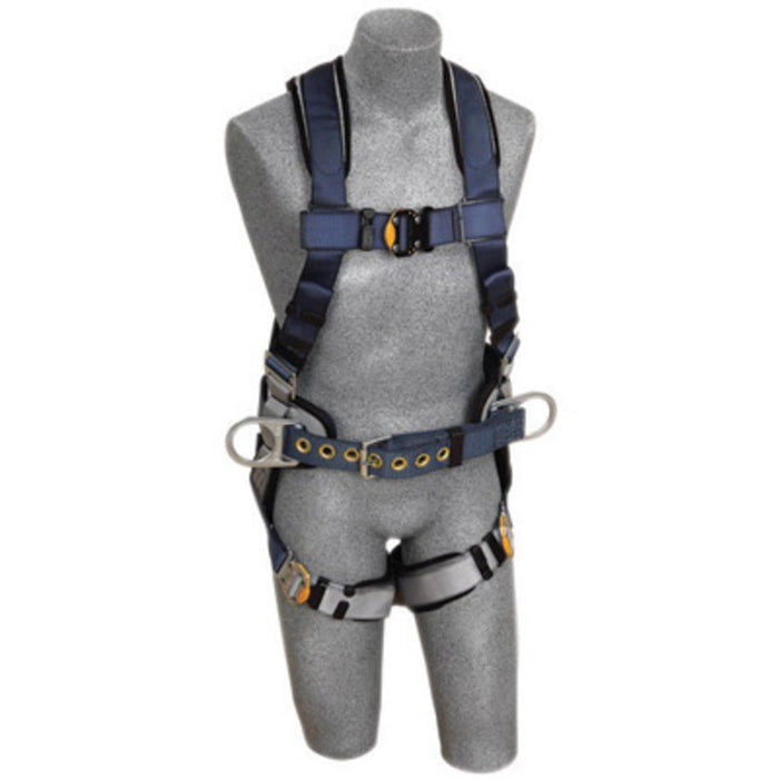 DBI/SALA 1110102 Large ExoFit XP Full Body/Vest Style Harness With Back D-Ring, Quick Connect Chest And Leg Strap Buckle, Loops For Body Belt And Removable Comfort Padding