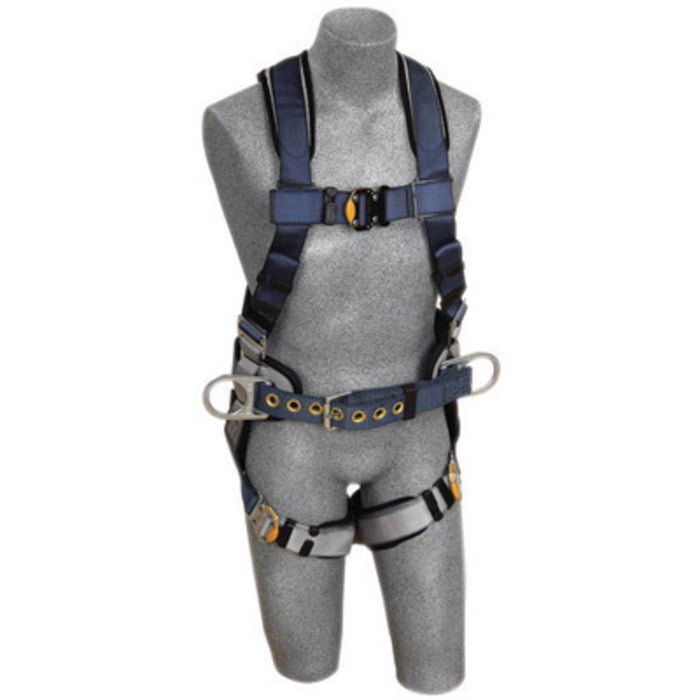 DBI/SALA 1108501 Medium ExoFit Construction/Full Body/Vest Style Harness With Back And Side D-Ring, Belt With Sewn-In Pad, Quick Connect Chest And Leg Strap Buckle And Built-In Comfort Padding