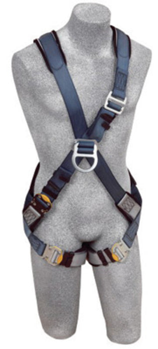 DBI/SALA 1108677 Large ExoFit Cross Over/Full Body Style Harness With Back And Front D-Ring, Quick Connect Chest And Leg Strap Buckle, Loops For Body Belt And Built-In Comfort Padding