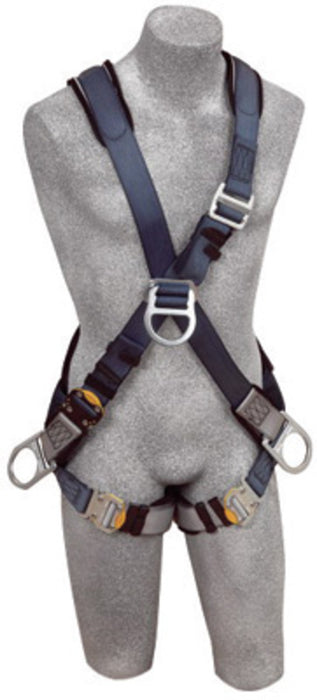 DBI/SALA 1108702 Large ExoFit Cross Over/Full Body Style Harness With Back, Front And Side D-Ring, Quick Connect Chest And Leg Strap Buckle, Loops For Body Belt And Built-In Comfort Padding