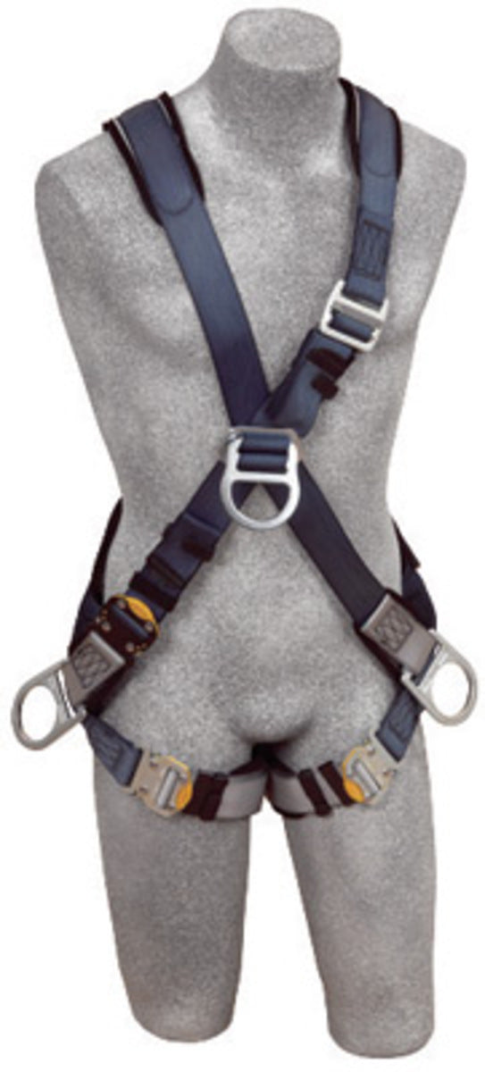 3M DBI SALA DBI/SALA 1108708 2X Exofit Positioning/Climbing Cross Over Style Harness With Back, Front And Side D-Rings, Quick Connect Buckle Leg