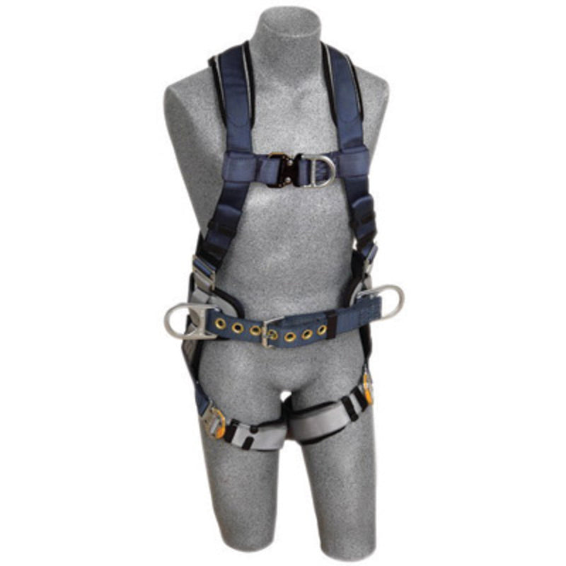 3M DBI SALA DBI/SALA 1108979 X-Large Exofit Positioning/Climbing Construction Style Harness With Back, Front And Side D-Rings, Quick Connect Buckle