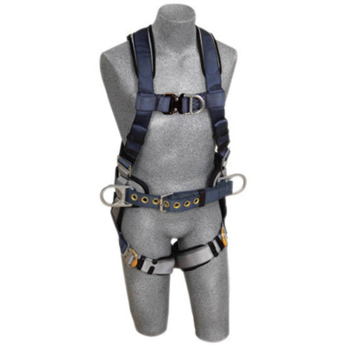 DBI/SALA 1108979 X-Large Exofit Positioning/Climbing Construction Style Harness With Back, Front And Side D-Rings, Quick Connect Buckle Leg Strap, Belt With Sewn-in Back Pad And Built-In Comfort Padding