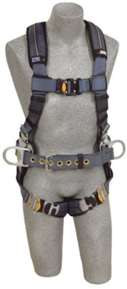 3M DBI SALA DBI/SALA 1110158 2X ExoFit XP Construction/Full Body/Vest Style Harness With Back And Side D-Ring, Belt With Pad, Quick Connect Chest
