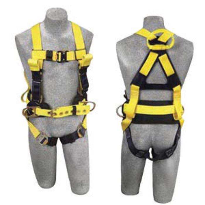 DBI/SALA 1110772 X-Large Delta II Arc Flash Construction Style Harness With Side D-Ring, Quick Connect Buckle Leg Strap, Belt With Hip Pad, Back Web And Front Rescue Loops And Leather Insulators