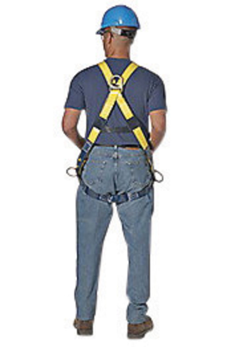 3M DBI SALA DBI/SALA 1110935 Universal Cross Over/Full Body Style Harness With Back, Front And Side D-Ring, Pass Through Leg Strap Buckle And