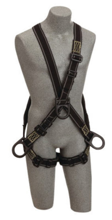 DBI/SALA 1110940 Universal Delta Arc Flash No-Tangle Cross Over/Full Body Style Harness With PVC Coated Back, Front And Side D-Ring And Pass-Thru Leg Strap Buckle