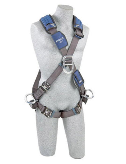DBI/SALA 1113112 Large ExoFit NEX Cross Over/Full Body Style Harness With Tech-Lite Aluminum Back, Front And Side D-Ring, Duo-Lok Quick Connect Leg Strap Buckle, Torso Adjuster, Back And Leg Comfort Padding