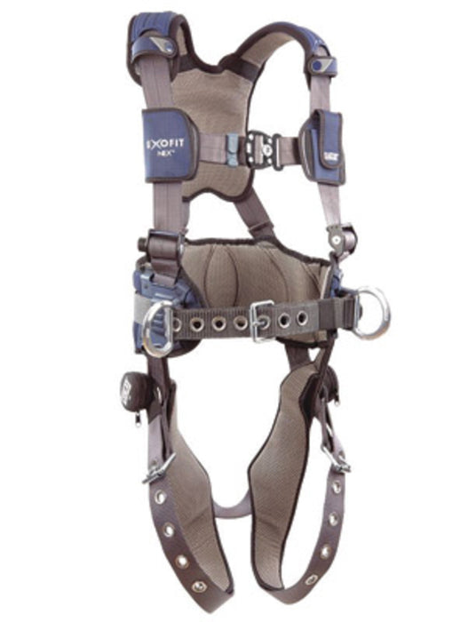 DBI/SALA 1113136 Small ExoFit NEX Construction/Full Body Style Harness With Tongue Leg Strap Buckle, Quick Connect Chest Strap Buckle, Hip Pad And Belt