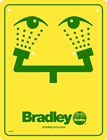 Bradley 114-051 Safety Sign- Eyewash, Service Part