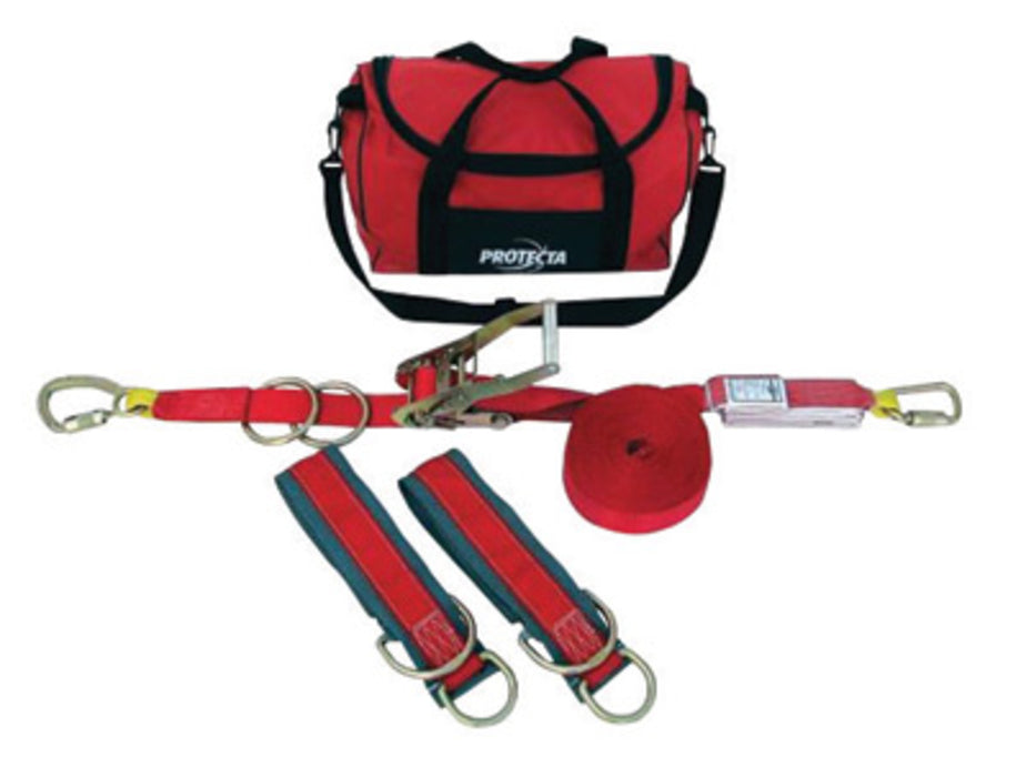 DBI/SALA 1200101 60' PRO-Line Temporary Horizontal Polyester Lifeline System (Includes (2) Tie-Off Adapters And Carry Bag)