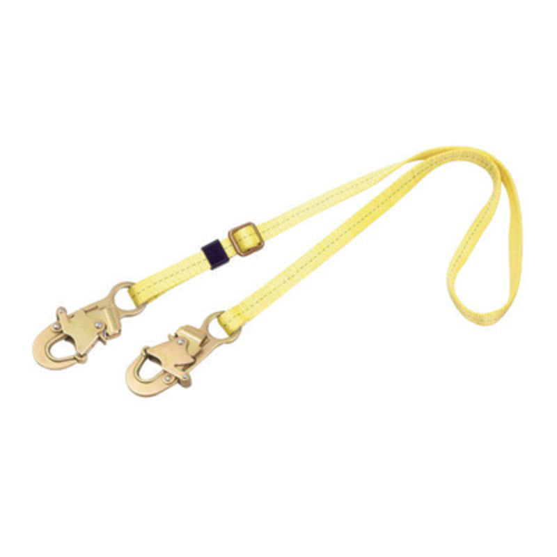 3M DBI SALA DBI/SALA 1231013 5' Polyester Web Single-Leg Adjustable Lanyard With Self-Locking Snap Hook At Each End, Positioning Lanyards
