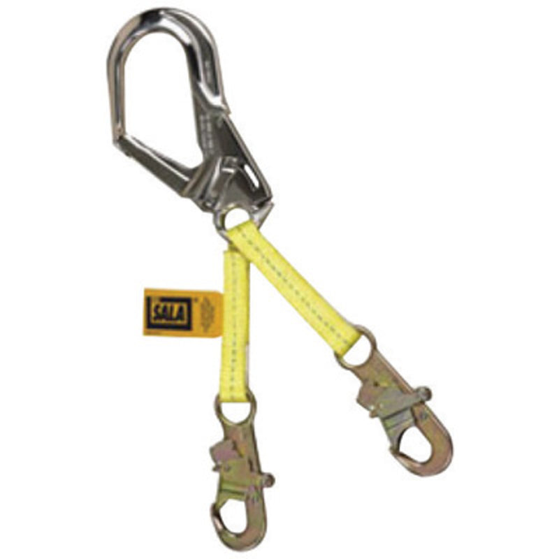 3M DBI SALA DBI/SALA 1231380 18 1 1/2 Polyester Web Rebar Assembly With 2 1/4 Aluminum Rebar Hook At Center And Self-Locking Snap Hooks At Leg Ends