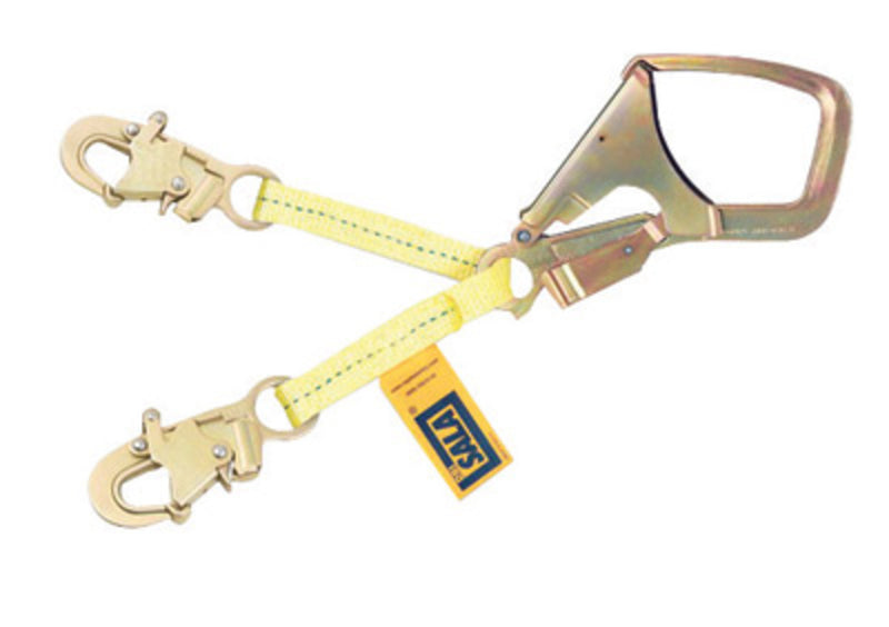 3M DBI SALA DBI/SALA 1231389 18 Polyester Web Y-Type Rebar Assembly Lanyard With Self-Locking Snap Hook At Leg Ends, Saflok Max Steel Rebar Hook At