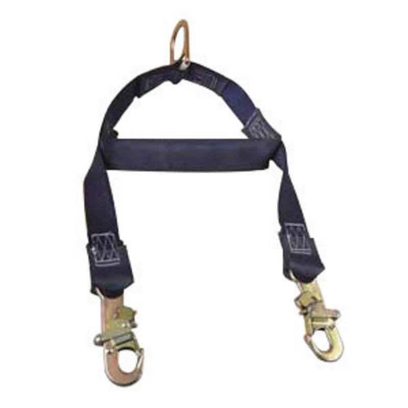 3M DBI SALA DBI/SALA 1231470 2' Polyester Web Rescue/Retrieval Y-Lanyard With Self-Locking Snap Hook And D-Ring At Center, Positioning Lanyards