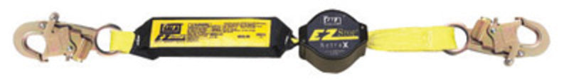 3M DBI SALA DBI/SALA 1241461 6' Retrax 1 3/8 Polyester Single-Leg Shock-Absorbing Retractable Lanyard With Snap Hook At One End And Steel Rebar Hook