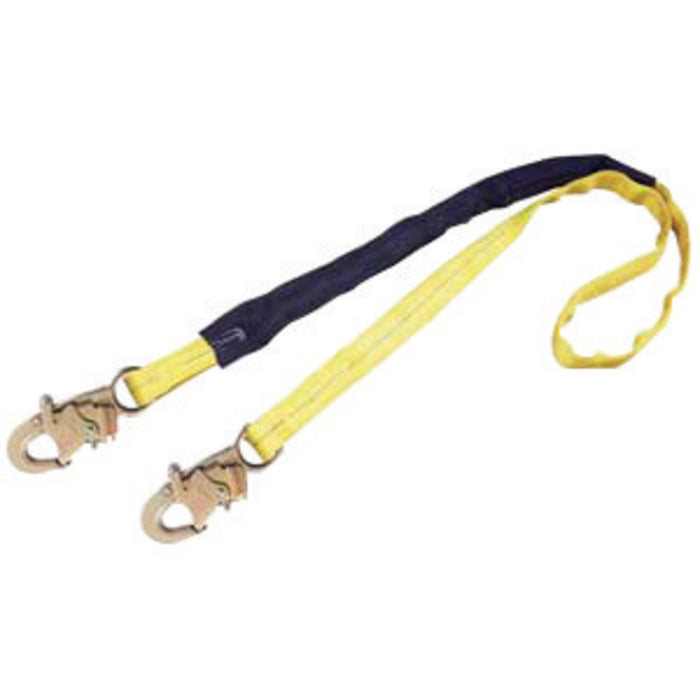 DBI/SALA 1244024 6' EZ-Stop III 1 3/8 Polyester Tubular Web Single-Leg Shock-Absorbing Lanyard With Snap Hook At One End And Aluminum Rebar Hook At Other End