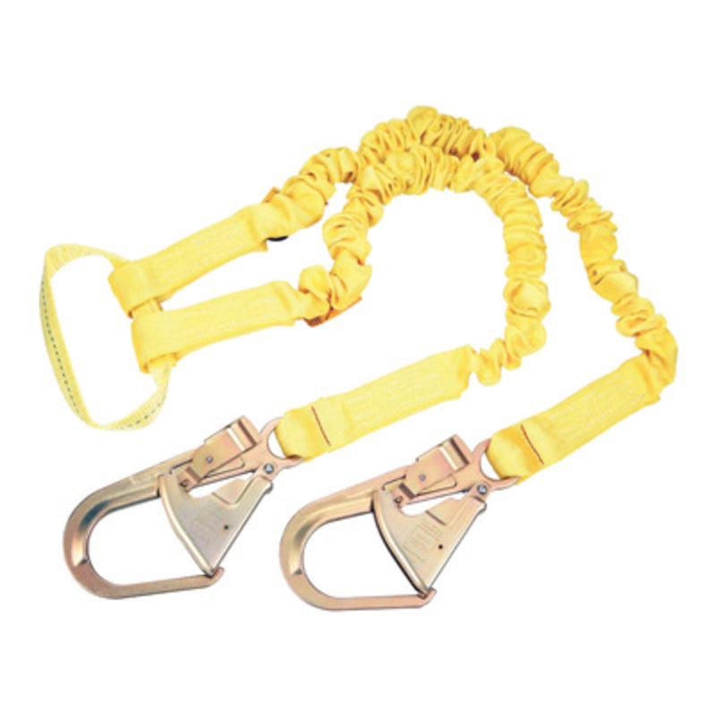 3M DBI SALA DBI/SALA 1244420 6' Shockwave2 Tubular Web Twin-Leg 100% Tie-Off Shock-Absorbing Lanyard With Web Loop At Center And 2 1/2 Flat Steel