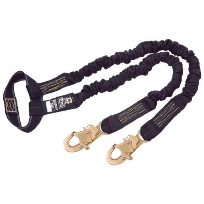 3M DBI SALA DBI/SALA 1244631 6' Shockwave2 2 Nomex/Kevlar Web Twin-Leg 100% Tie-Off Shock-Absorbing Lanyard With Self-Locking Snap Hook At Both Ends