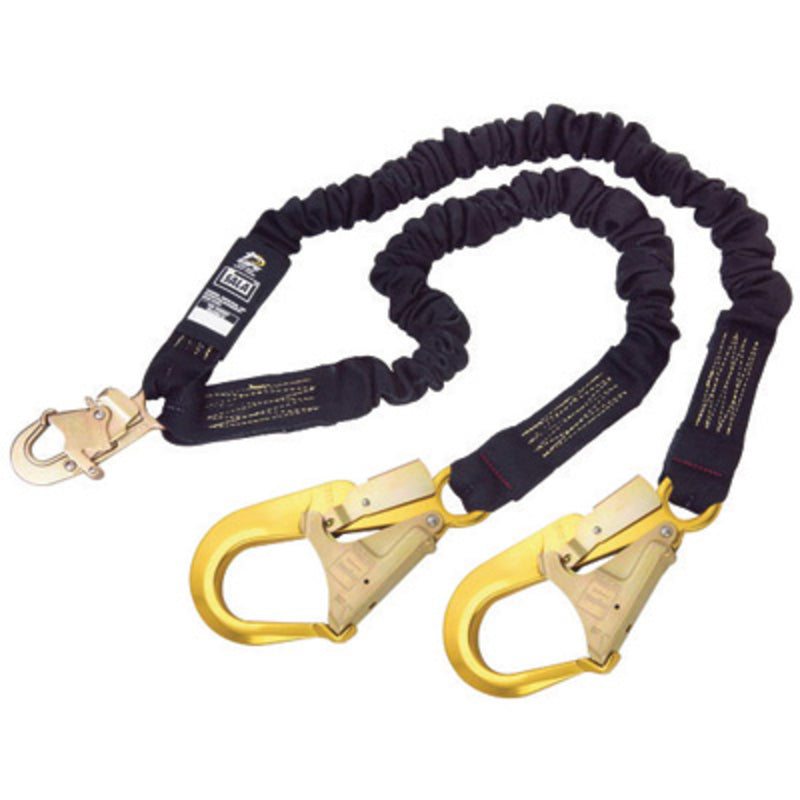 3M DBI SALA DBI/SALA 1244632 6' Shockwave2 2 Nomex/Kevlar Web Twin-Leg 100% Tie-Off Shock-Absorbing Lanyard With Snap Hook At Center And Aluminum
