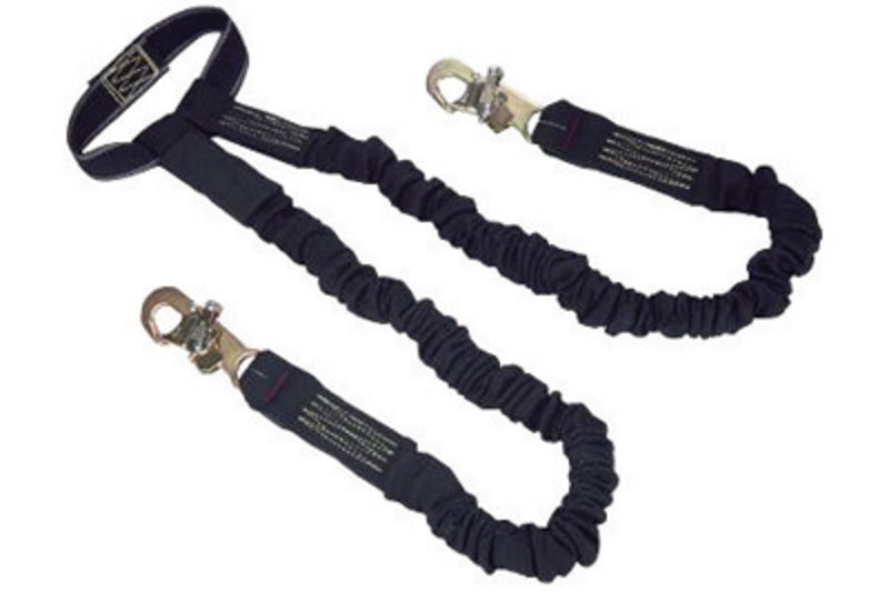 3M DBI SALA DBI/SALA 1244633 6' Shockwave2 2 Nomex/Kevlar Web Twin-Leg 100% Tie-Off Shock-Absorbing Lanyard With 2 1/4 Flat Steel Hook At One End